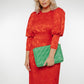 Eva Puff Sleeve Dress In Red - The Walk in Wardrobe