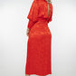 Eva Puff Sleeve Dress In Red - The Walk in Wardrobe