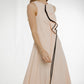 Eva Ruffle Front Dress In Peach - The Walk in Wardrobe