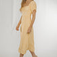 Frankie Check Midi Dress In Yellow - The Walk in Wardrobe