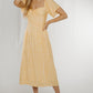 Frankie Check Midi Dress In Yellow - The Walk in Wardrobe