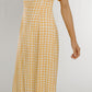 Frankie Check Midi Dress In Yellow - The Walk in Wardrobe