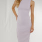 Frankie Crepe Dress In Lilac - The Walk in Wardrobe