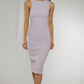 Frankie Crepe Dress In Lilac - The Walk in Wardrobe