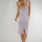 Frankie Crepe Dress In Lilac - The Walk in Wardrobe