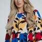 Frankie Printed Peplum Dress In Multi - The Walk in Wardrobe