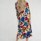 Frankie Printed Peplum Dress In Multi - The Walk in Wardrobe