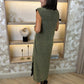 Frankie Sleeveless Dress In Gold Sparkle - The Walk in Wardrobe