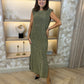 Frankie Sleeveless Dress In Gold Sparkle - The Walk in Wardrobe
