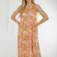 Frankie Tie Shoulder Maxi Dress In Peach - The Walk in Wardrobe