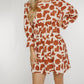 Frankie Tiered Dress In Rust Print - The Walk in Wardrobe