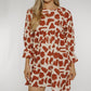 Frankie Tiered Dress In Rust Print - The Walk in Wardrobe