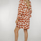 Frankie Tiered Dress In Rust Print - The Walk in Wardrobe