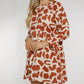 Frankie Tiered Dress In Rust Print - The Walk in Wardrobe