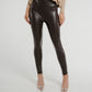 Freya Leather Look Legging In Chocolate - The Walk in Wardrobe