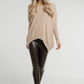 Freya Leather Look Legging In Chocolate - The Walk in Wardrobe