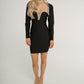 Holly Embellished Trim Dress In Black - The Walk in Wardrobe