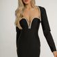 Holly Embellished Trim Dress In Black - The Walk in Wardrobe