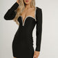 Holly Embellished Trim Dress In Black - The Walk in Wardrobe