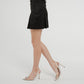 Holly Faux Suede Mini Skirt In Black - The Walk in Wardrobe