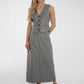 Holly Midi Skirt In Grey - The Walk in Wardrobe