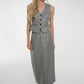 Holly Midi Skirt In Grey - The Walk in Wardrobe
