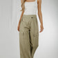 Holly Parachute Trousers In Khaki - The Walk in Wardrobe