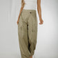 Holly Parachute Trousers In Khaki - The Walk in Wardrobe