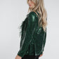 Holly Sequin Blazer In Green - The Walk in Wardrobe