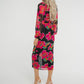 Holly V-Neck Floral Midi Dress In Black - The Walk in Wardrobe