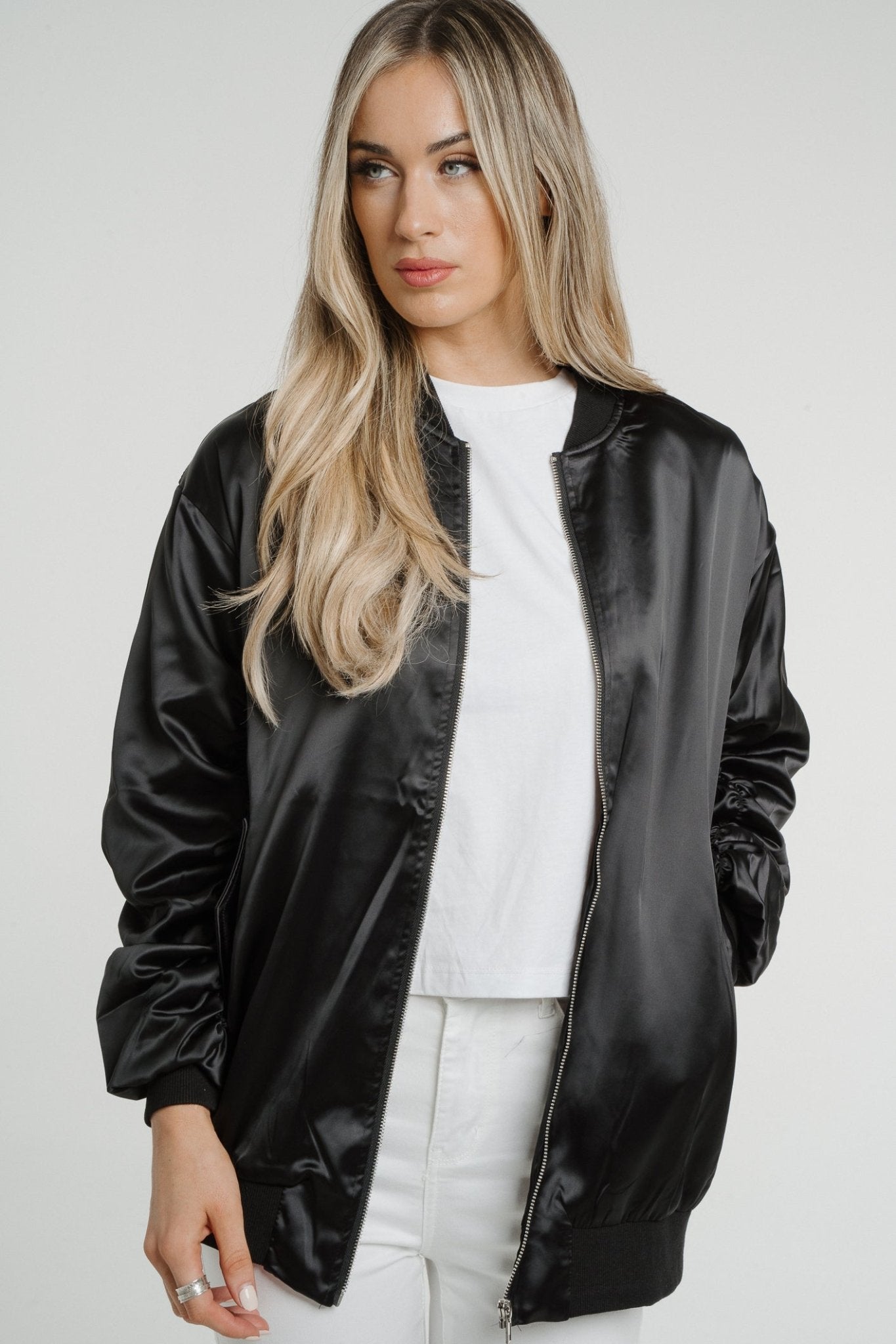 Ivy Zip Jacket In Black - The Walk in Wardrobe