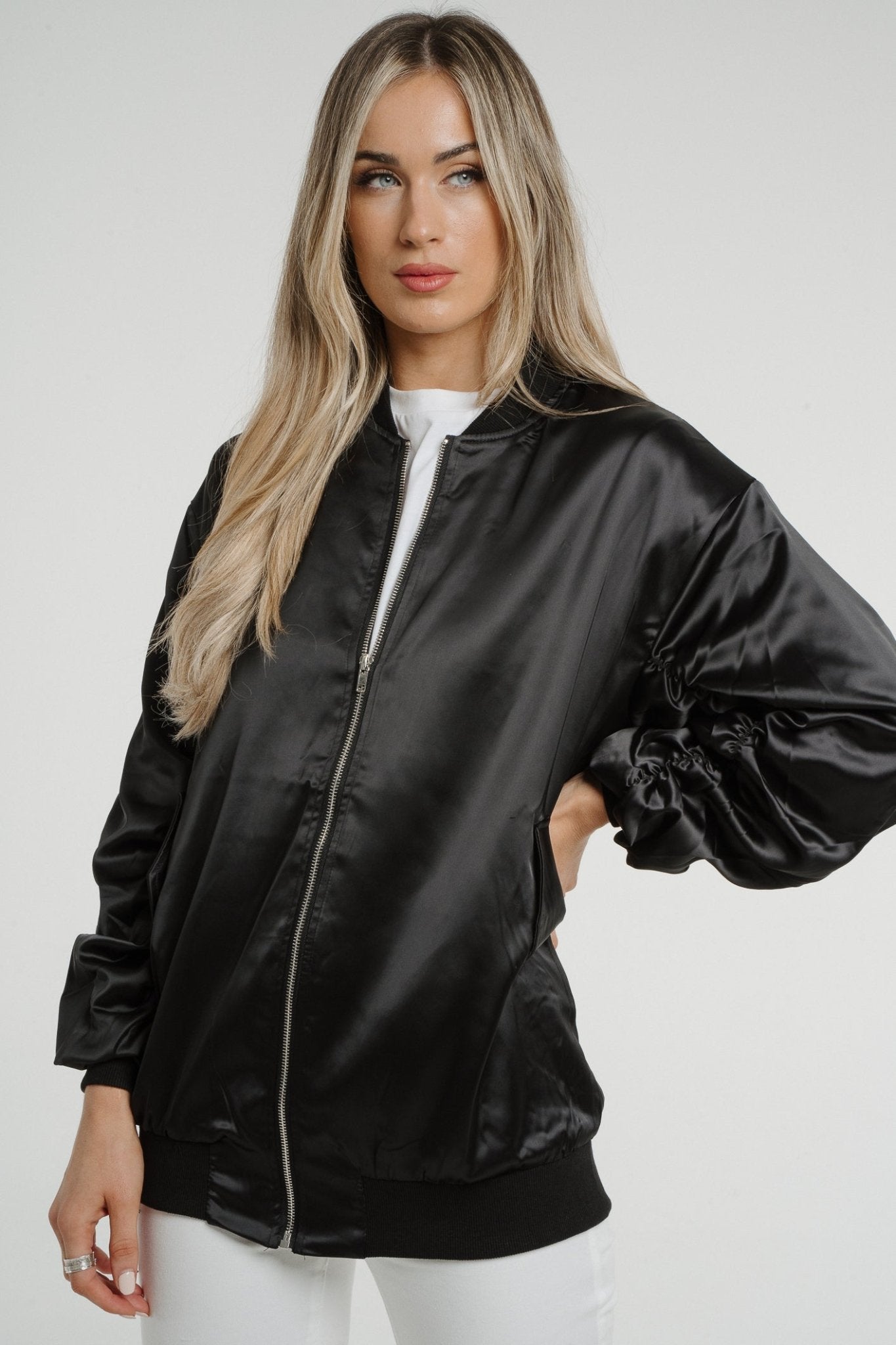 Ivy Zip Jacket In Black - The Walk in Wardrobe