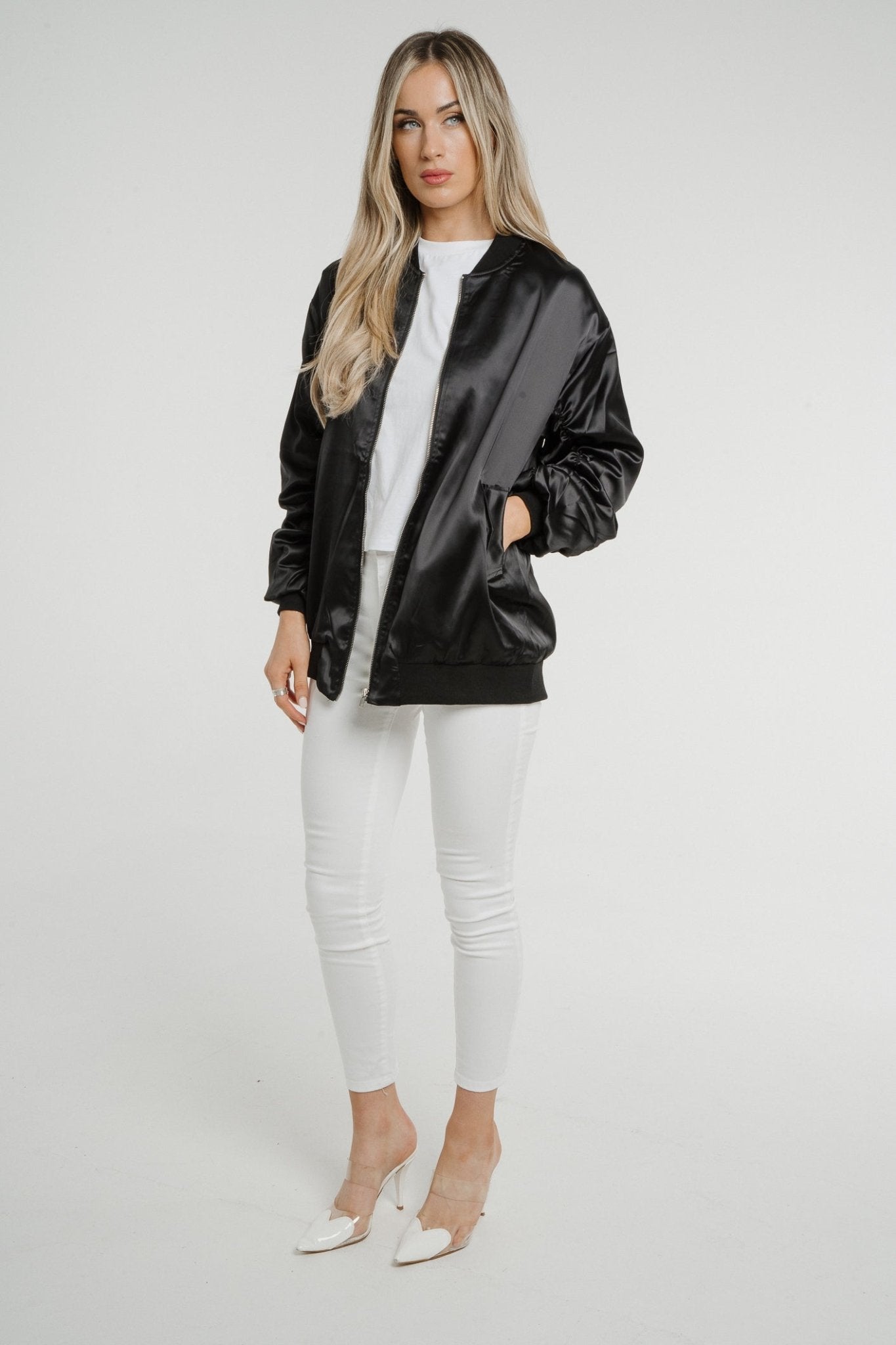 Ivy Zip Jacket In Black - The Walk in Wardrobe