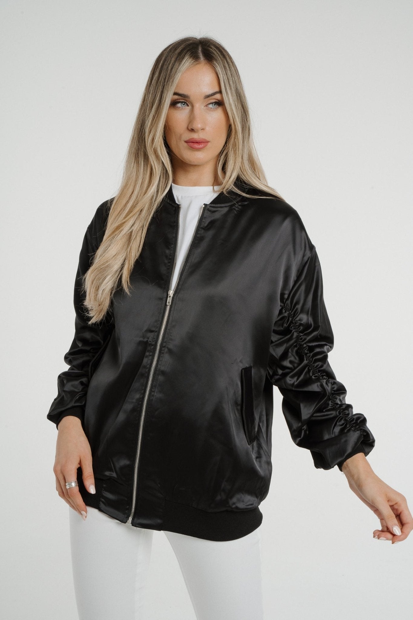 Ivy Zip Jacket In Black - The Walk in Wardrobe