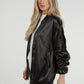 Ivy Zip Jacket In Black - The Walk in Wardrobe