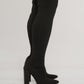 Izzy Over Knee Sock Boot In Black - The Walk in Wardrobe