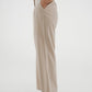 Jane Pleat Front Trouser In Neutral - The Walk in Wardrobe