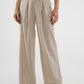Jane Pleat Front Trouser In Neutral - The Walk in Wardrobe