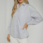 Jane Slogan Shirt In Blue - The Walk in Wardrobe