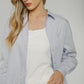 Jane Slogan Shirt In Blue - The Walk in Wardrobe