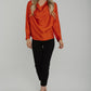 Jasmine Cowl Neck Blouse In Rust - The Walk in Wardrobe