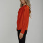 Jasmine Cowl Neck Blouse In Rust - The Walk in Wardrobe