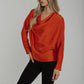 Jasmine Cowl Neck Blouse In Rust - The Walk in Wardrobe