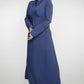 Jasmine Open Back Dress In Blue - The Walk in Wardrobe