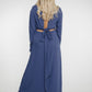 Jasmine Open Back Dress In Blue - The Walk in Wardrobe