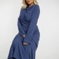 Jasmine Open Back Dress In Blue - The Walk in Wardrobe