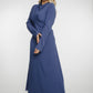 Jasmine Open Back Dress In Blue - The Walk in Wardrobe