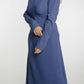 Jasmine Open Back Dress In Blue - The Walk in Wardrobe