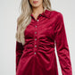 Jasmine Velvet Midi Dress In Red - The Walk in Wardrobe