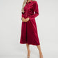 Jasmine Velvet Midi Dress In Red - The Walk in Wardrobe
